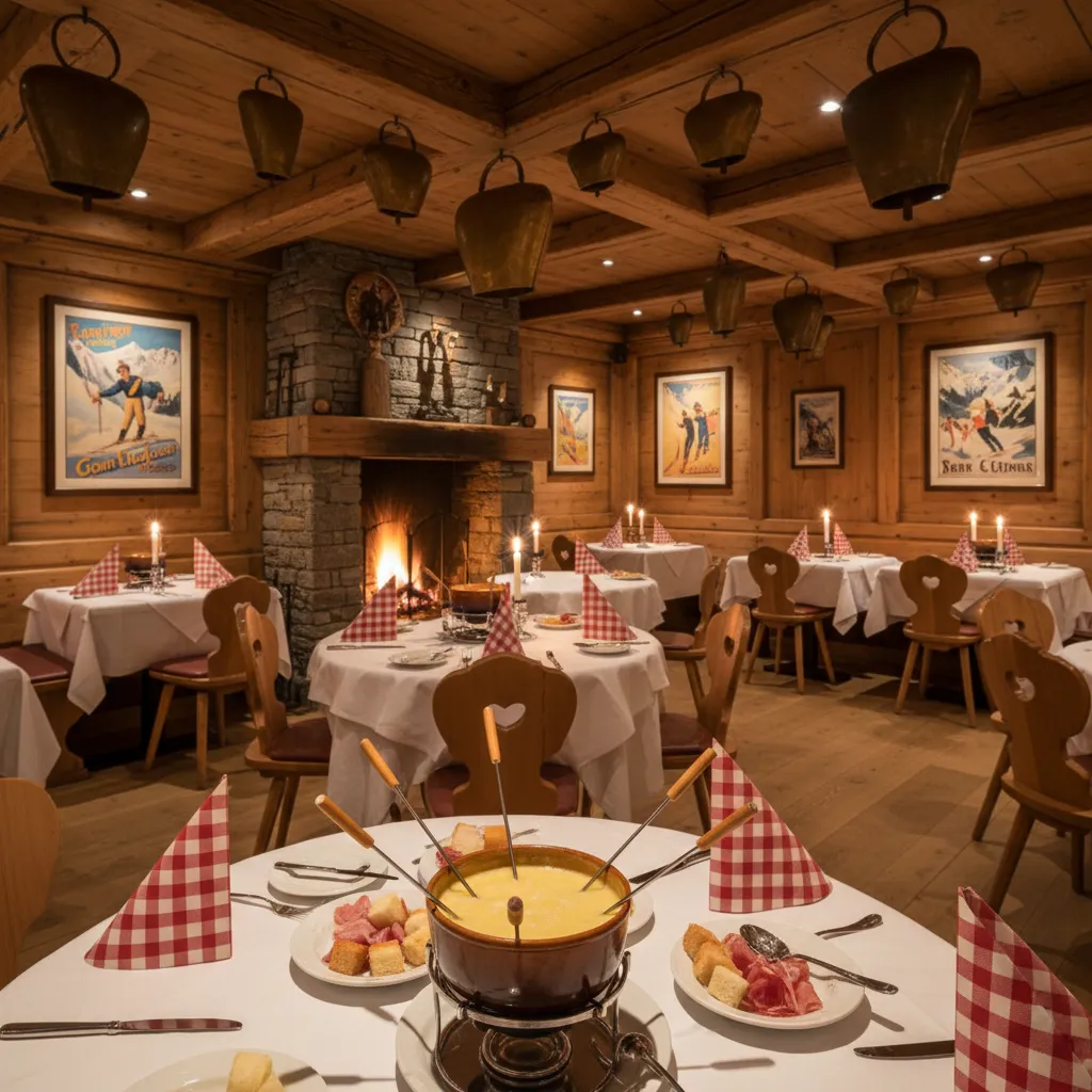 Chalet dining in the Gstaad valley